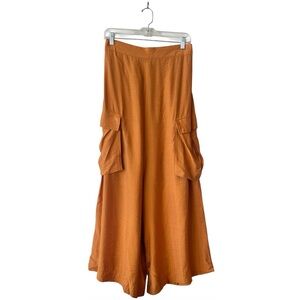 Anthropologie Sunday In Brooklyn Orange Rust Cargo Lagenlook Harem Pants XS